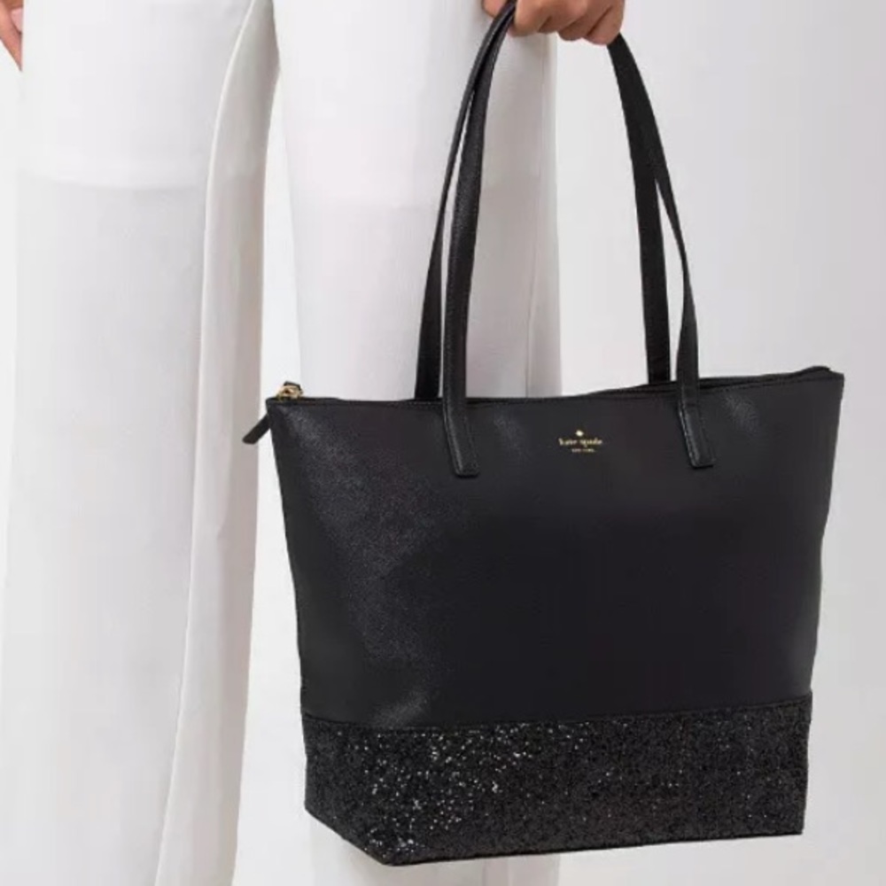 Kate spade penny Greta glitter Black Tote Glitter - Picture 4 of 7